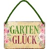schilderkreis24 - Tin Signs Funny Saying "Garden Happiness" Decorative Humour