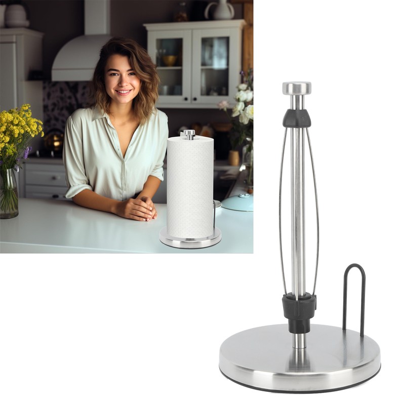Paper Towel Holder with Damping Effect Stainless Steel Punch Free