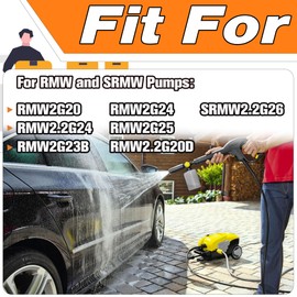 AR42518 Pressure Washer Pump Head Assembly for Troy Bilt SRMW Pumps SRMW2.2G26/RMW2.2G24,RMW2G20 RMW2G23B RMW2.2G20D SRMW2.2G26 RMW2G24,With 5 Nozzle Tips Replace# AR43061 AR42940