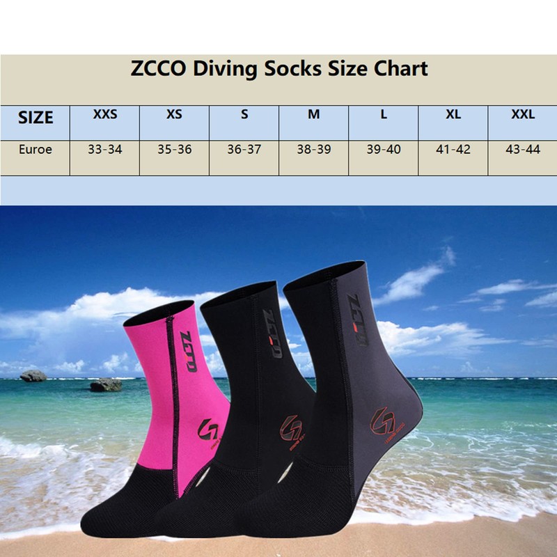 ZCCO Premium Neoprene Socks, 1.5 mm/3 mm Water Socks for