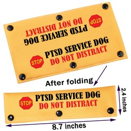 PTSD Service Dog Do Not Distract Alert Dog Leash Wrap PTSD Service Dog Leash Sleeve PTSD Assistance Dog Alert Gift (Do Not Distract-D)