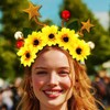 DRESBE Sunflower Light Up Headband Boho Floral LED Headbands Glow
