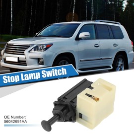 X AUTOHAUX Stop Lamp Switch Stoplight Switch Assembly for Dodge Charger 2006-2010 No.56042691AA Plastic Metal Black