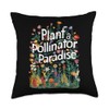 Pollinator Garden Design Wildlife Flowers Native Plants Throw Pillow