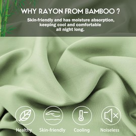 Pillowcases Standard Size 2 Pack, Cooling Viscose Pillow Cases with Envelope Closure, Cool & Breathable Pillow Cover for Hot Sleepers and Night Sweats, 20" x 26"