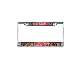 FSU Florida State Seminoles Chrome License Plate Tag Frame