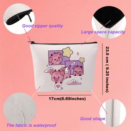 Hazbin Hotel Cartoon Merchandise Cosmetic Bag Fat Nugget Valentine Makeup Bag Fat Nugget Lovers Gift Angel Dust's Pet Gift (Fly Pig)