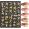 Unbranded Gold Ocean Starfish Turtle Sun Palm Tree 5D Nail
