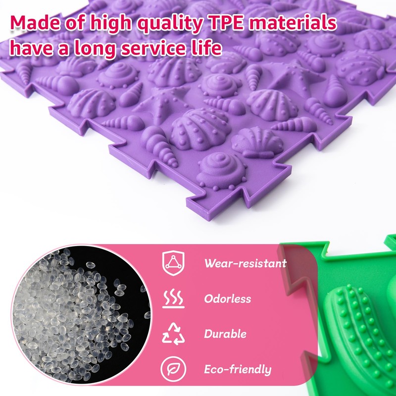 Edusense Sensory Mat for Autism Children - Textured Puzzle Play