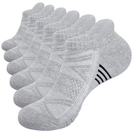 TANSTC Socks for Women & Men 6 Pairs, No-Show Running Socks, Ankle Socks Athletic Cushioned Breathable Low Cut Tab With Arch Support