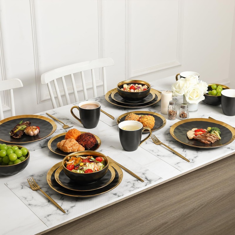 vicrays Ceramic Salad Bowls Set for Kitchen, Serving - 24