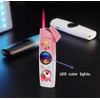 NIVEK Light Up Dazzling Lights Cartoon Lighter Refillable Pink Torch