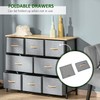 HOMCOM 8-Drawer Dresser, 3-Tier Fabric Chest of Drawers, Storage Tower
