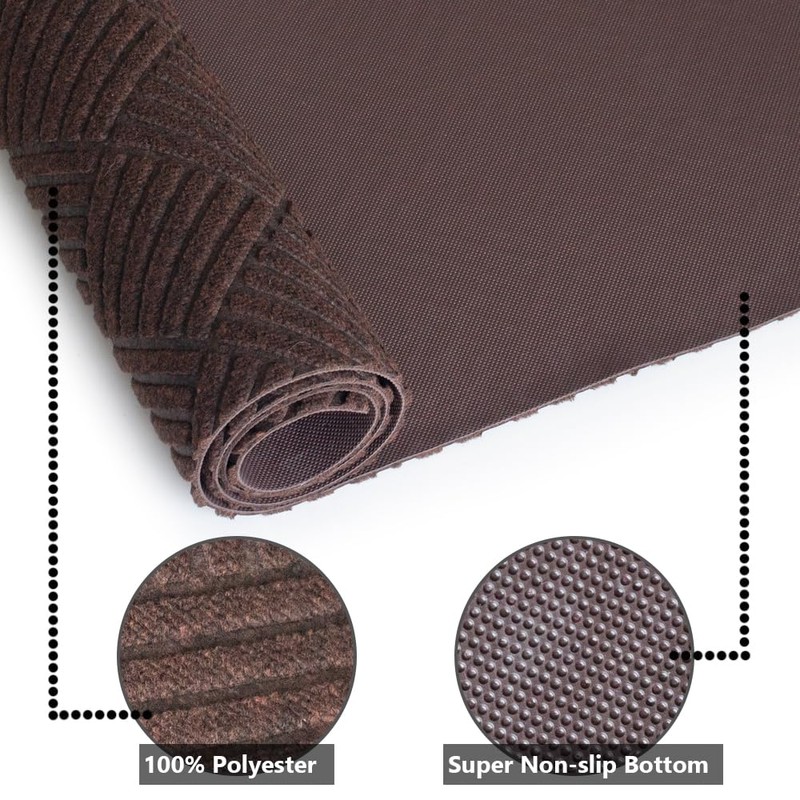 Custom Size Solid Plain Rubber Backed Non-Slip Hallway Stair Runner