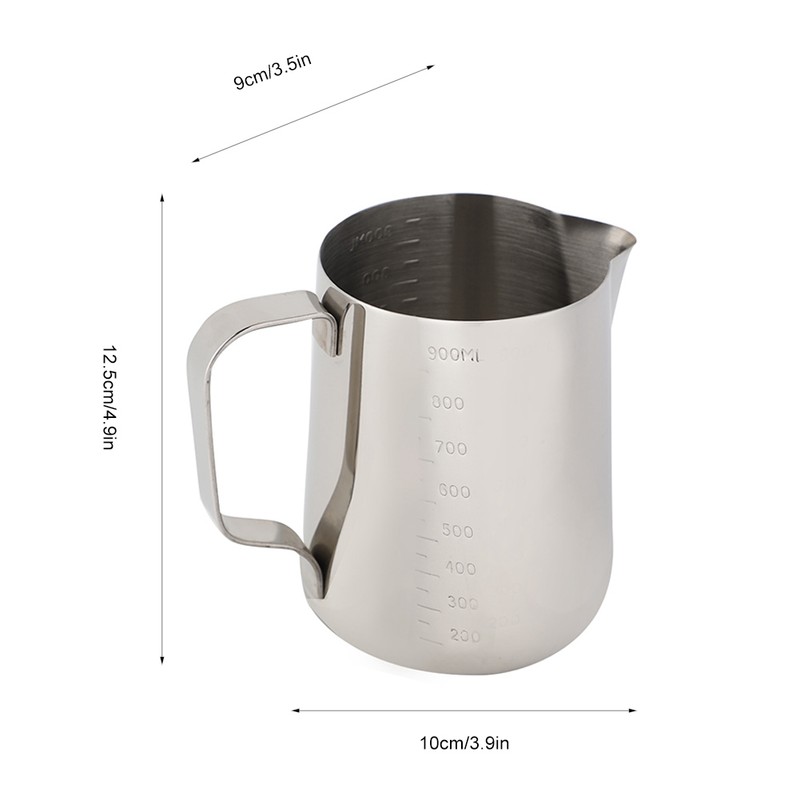 Stainless Steel Measuring Cup Coffee Jug Milk Frothing Pot Espresso