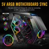 EZDIY-FAB New Dual Ring 120mm RGB LED Case Fans, 5V