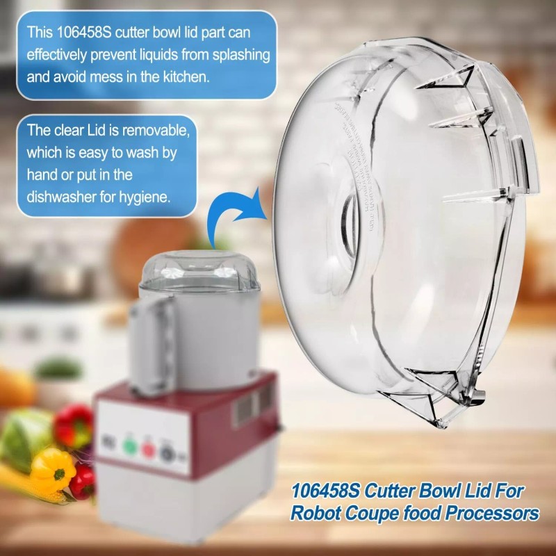 For Robot Coupe 106458S Cutter Bowl Lid for Robot Coupe
