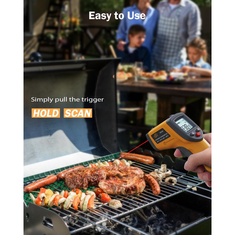 Benetech Infrared Thermometer Laser Temperature Gun, Digital Surface Heat Temp