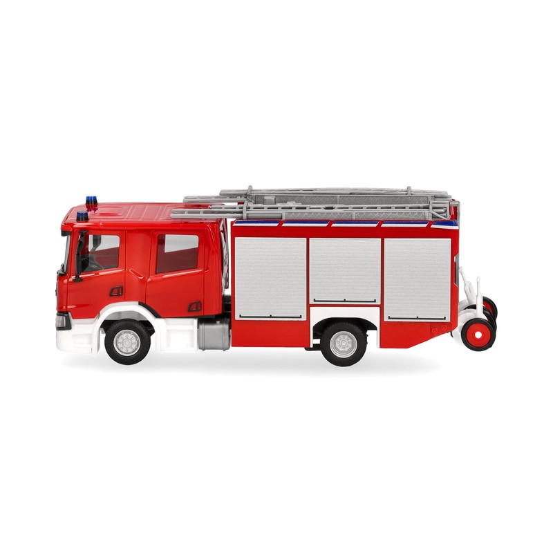 Herpa modello di camion Scania CP28 Crewcab veicolo antincendio "Feuerwehr",