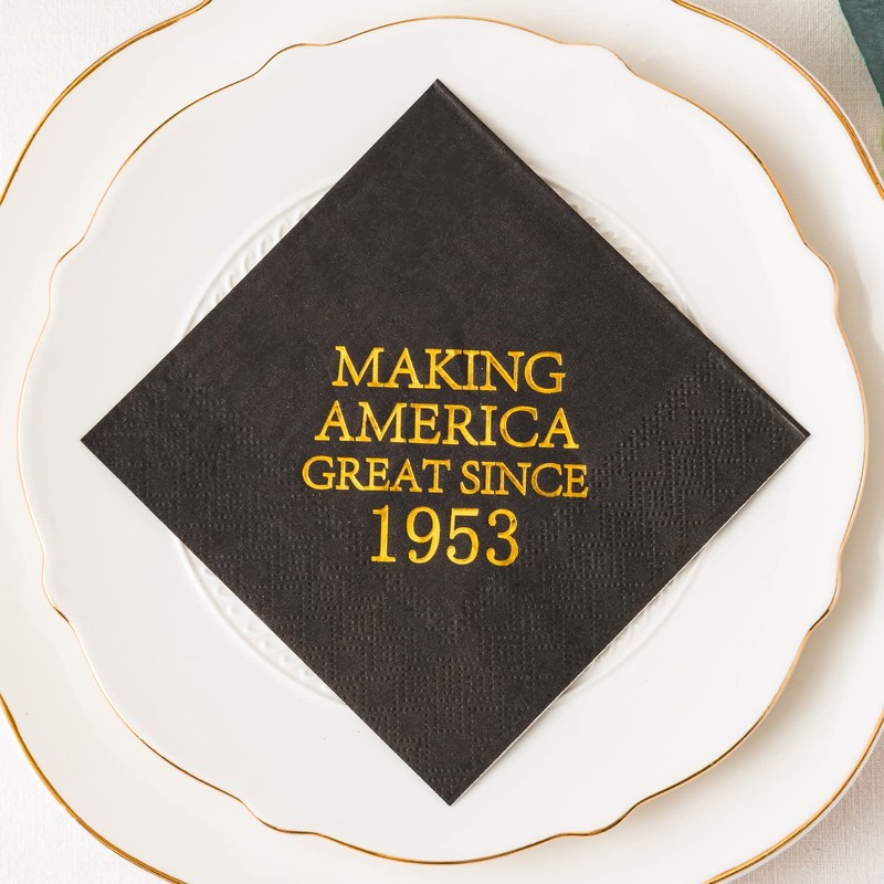 Crisky Brithday Servilletas Make America Great, 1950