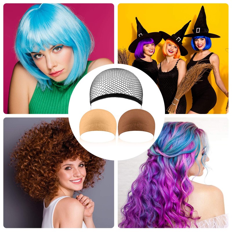 eboot 3 Pack Wig Caps (Neutral Beige, Light Brown and