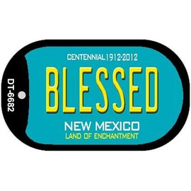 Smart Blonde Blessed Teal New Mexico Novelty Metal Dog Tag Necklace DT-6682