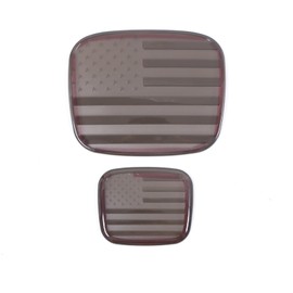 Front Grille Rear Tailgate Emblem Cover Compatible with Honda Pilot/Passport 2019-2022, Smoked Front & Rear Emblem Badge Logo Cover Trim Sticker Decal Protector Accessories, ABS (Black)