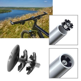 The Lord of the Tools 10Pcs Headset Spacer Replacement Kit Bike Headset Spacer Bicycle Stem Caps with Headset Screw & Claw Fit for 28.6 Mm Front Shaft Fork Black