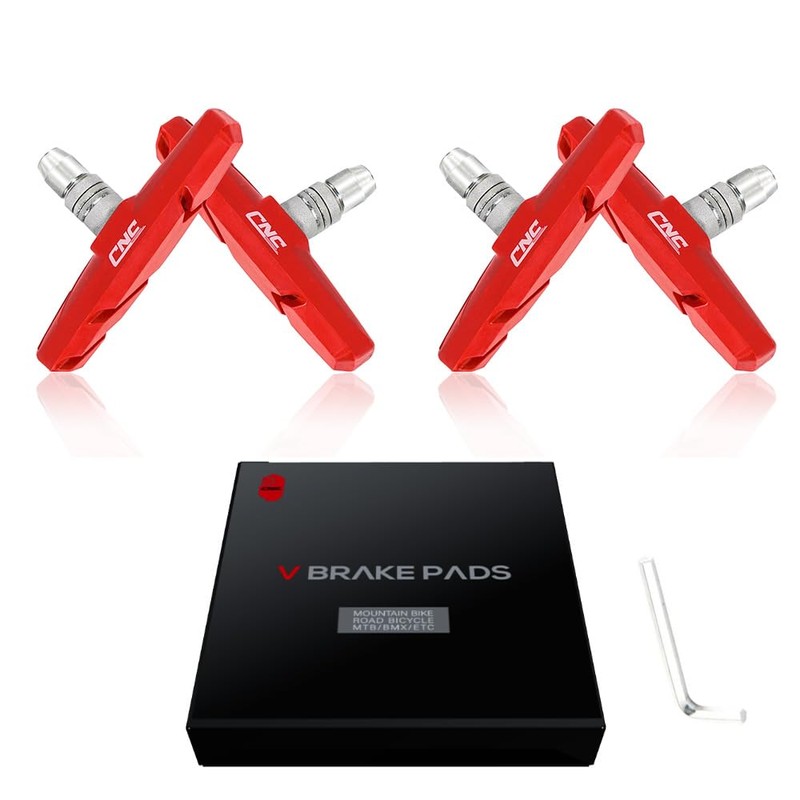 V-Brake Pads 70 mm Bicycle Red 2 Pairs