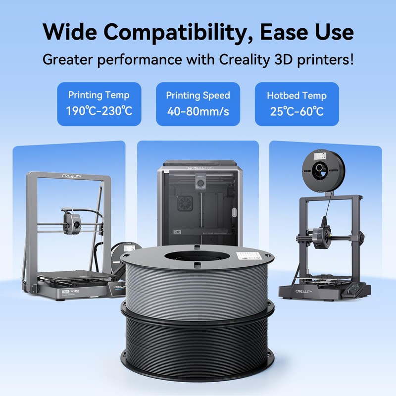Creality 3D Printer Filament 1.75mm 4KG, PLA Filament Bulk +/-