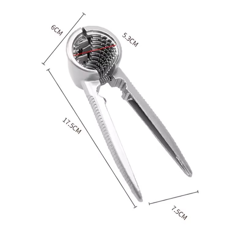 Adjustable Lever Nutcracker with Wood Base for Pecans & Walnuts