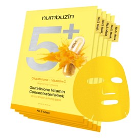 Nubujin No. 5 Sheet Mask |Vitamin Spotlight Glutathione and C Reduces pigmentation Improves skin complexion Gentle and non-irritating Chapter 5 Size / 누부진 5호 시트 마스크 | 비타민 스포트라이트 글루타티온 및 C 색소 침착 감소 피부 안색 개선 순하고 자극적이지 않음 5장 Size
