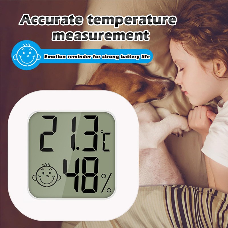 Thermometer Hygrometer Indoor Pack of 6 Mini Digital Thermometer Hygrometer