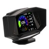 Car HUD Display OBD2 GPS Slope Meter Multifunction Overspeed Alarm