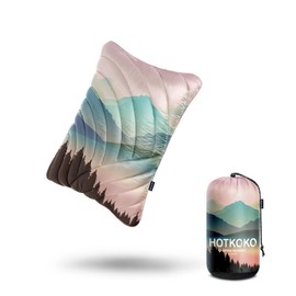 hotkoko Camping Pillow,Supportive Compressible Travel Pillow Large Size Lightweight Camp Pillow with Storage Bag for Camping,Hiking,Backpacking,Airplane