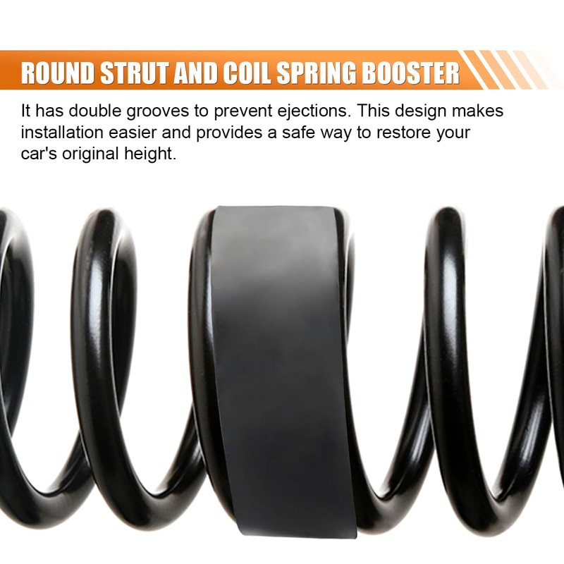 Car Heavy-Duty Round Rubber Coil Spring Spacers, Universal Coil Spring