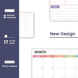 ALEZEL Magnetic Dry Erase Refrigerator Calendar, Dry Erase Calendar White Board Set for Fridge - Magnetic Monthly & Weekly Planner with List Board, 4 Markers + Eraser