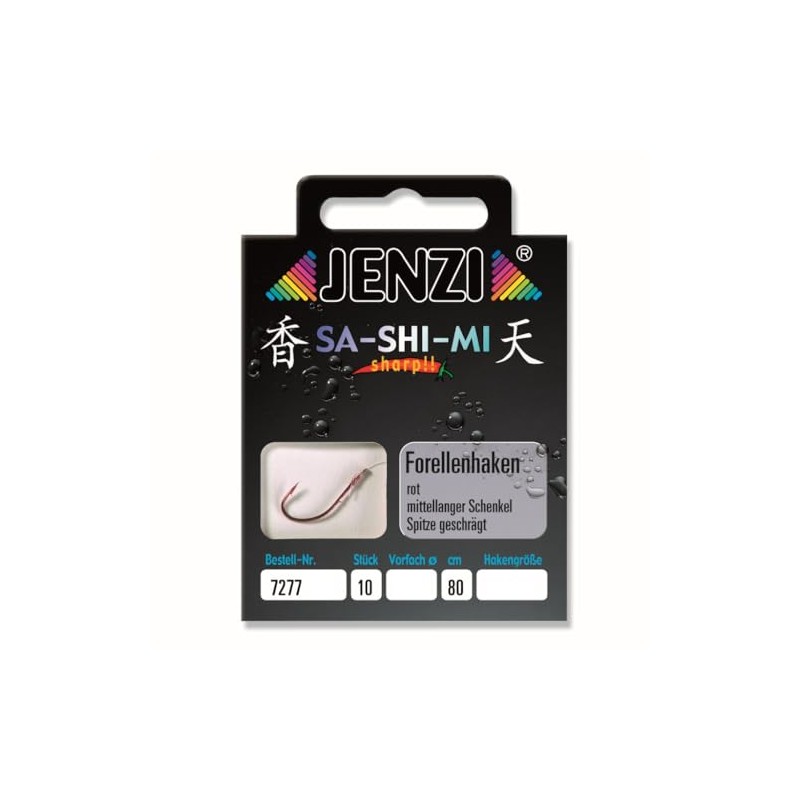 2 Packs Set JENZI Tied Trout Hooks (20 Pieces) Mono,