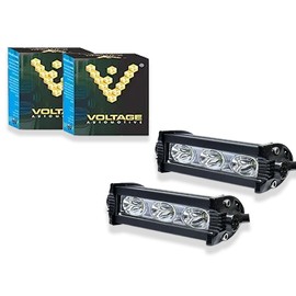 Voltage Automotive 4" Inch Mini LED Light Bar 9W 10-30V Compact Size Fog Driving Light for Jeep Truck Tractor Trailer Off-Road Vehicles (2 pcs)