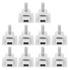 10Pcs Solar Panel Mid Clamps Waterproof Mount Aluminum Bracket Mounting