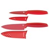 WMF Stainless Steel 2-Piece Ergonomic Touch Knife Set, Protective Cover, Non-stick Coating Knife, Red