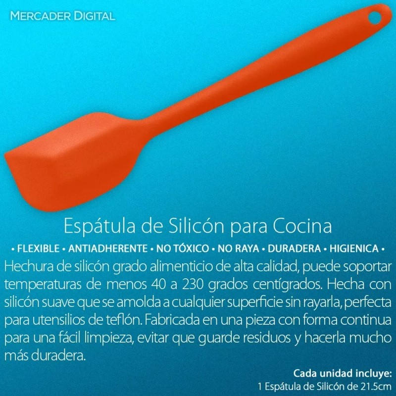 Mercader Digital Miserable De Silicón Cocina Repostería 21.5cm Pala Espátula