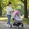 LILIWER ベビーカー 虫除けカバー 蚊帳 メッシュネット 360度カバー 通気性 軽量 伸縮ゴム 取り付け簡単