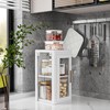 3-Tier Tall Narrow Storage Cabinet,Narrow Bathroom Storage Cabinet with Transparent