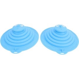 Aramox Tapón de Drenaje de Fregadero de Silicona, Paquete de 2, Tapón de Bañera de Ajuste Universal con Ventosa, Cubierta a Prueba de Fugas para Fregadero de Cocina y Desagües de Bañera, Uso en el