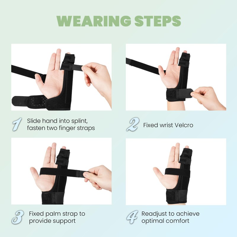 ZRNVLGH Metacarpal Finger Splint Hand Brace - Pinky Ring Finger