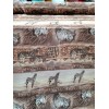 Divastyletextiles BROWN TAN LEOPARD PRINT CHIFFON ZEBRA FABRIC BY THE
