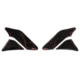 BIKE-label Tankpad Side Tank Motorcycle Honeycomb Red Compatible with Kawasaki 800762