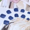 YienDoo False Nail for Toe Chic Exquisite Bridal Dark Blue