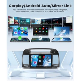 4G+64G Android 13 Car Radio for Toyota Camry 2000-2006, Rimoody Car Stereo Wireless Carplay Andorid auto Mirror Link 9'' HD Touchscreen GPS WiFi Bluetooth FM/RDS EQ-32 SWC Split Screen Backup Camera